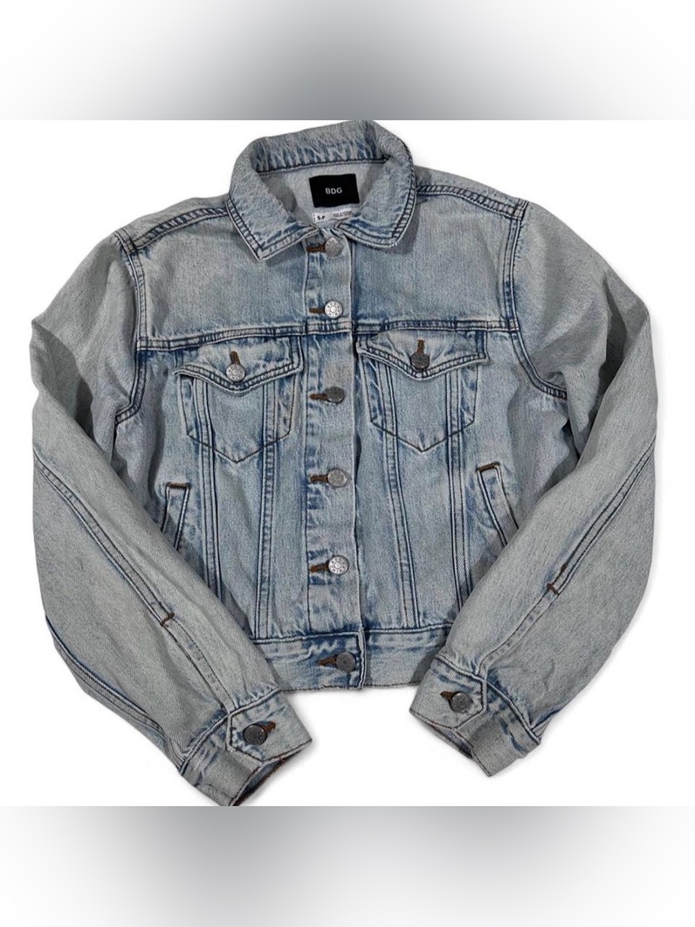 🐍 BDG Snake Embroidered Cropped Denim Jacket (Small) 🐍 - Picture 3 of 5